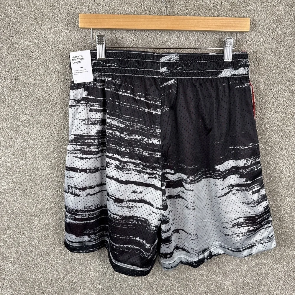 Nike Mens Size Large Basketball Reversible Shorts Black Red White DV9607-010 NEW